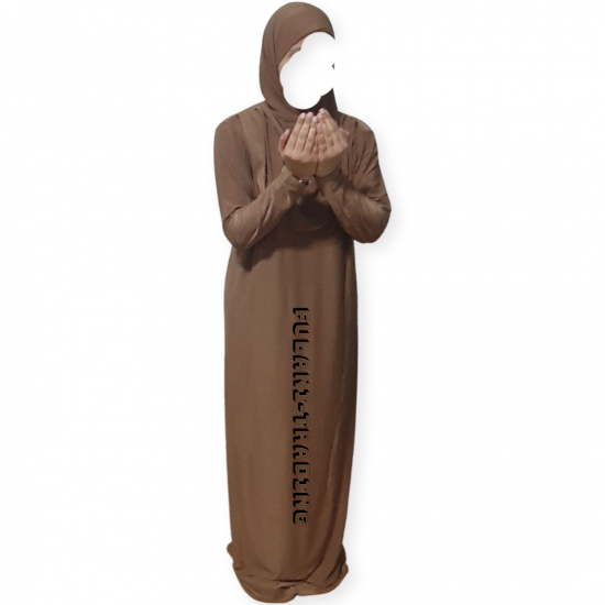 One Piece Muslim Women Prayer Dress Islamic Hijab Abaya Khimar Jilbab Kaftan