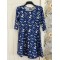 Avon Blue Elasticated Dress Size Small