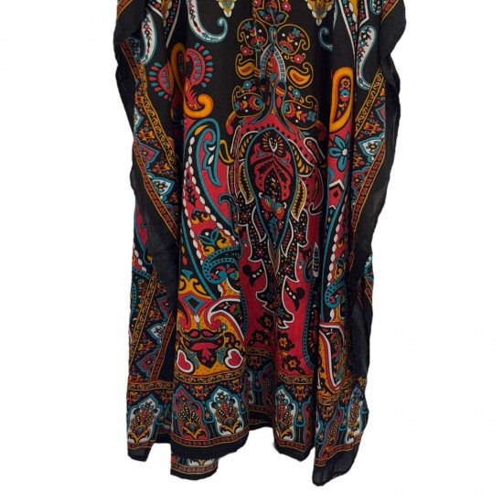 Women Casual Beach Kaftan Dress Short Sleeve Loungewear Caftan Swimsuit Cover Up
