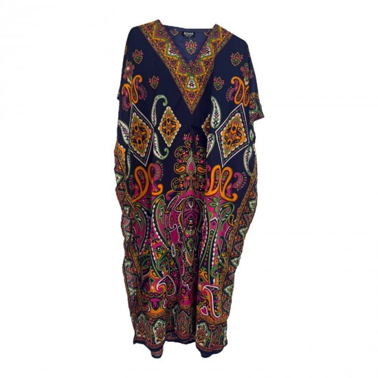 Women Casual Beach Kaftan Dress Short Sleeve Loungewear Caftan Swimsuit Cover Up