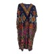 Women Casual Beach Kaftan Dress Short Sleeve Loungewear Caftan Swimsuit Cover Up