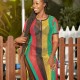 ✅ Rihanna Work Dress Rasta Jamaican Side Slit Split Mesh Carnival Riana Reggae