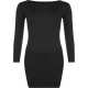 Womens Ladies Long Sleeve MIDI Dress Stretch Bodycon Plain Jersey Maxi Plus Size