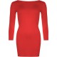 Womens Ladies Long Sleeve MIDI Dress Stretch Bodycon Plain Jersey Maxi Plus Size