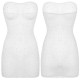 Women Sheer Mesh Mini Dress Bodycon Tube Dress See Through Nightwear Clubwear