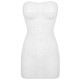 Women Sheer Mesh Mini Dress Bodycon Tube Dress See Through Nightwear Clubwear