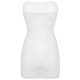 Women Sheer Mesh Mini Dress Bodycon Tube Dress See Through Nightwear Clubwear