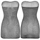 Women Sheer Mesh Mini Dress Bodycon Tube Dress See Through Nightwear Clubwear