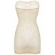 Women Sheer Mesh Mini Dress Bodycon Tube Dress See Through Nightwear Clubwear