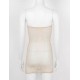 Women Sheer Mesh Mini Dress Bodycon Tube Dress See Through Nightwear Clubwear