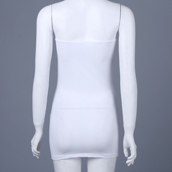 Women Sheer Mesh Mini Dress Bodycon Tube Dress See Through Nightwear Clubwear