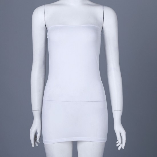 Women Sheer Mesh Mini Dress Bodycon Tube Dress See Through Nightwear Clubwear