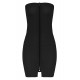 Women Sheer Mesh Mini Dress Bodycon Tube Dress See Through Nightwear Clubwear