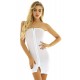 Women Sheer Mesh Mini Dress Bodycon Tube Dress See Through Nightwear Clubwear