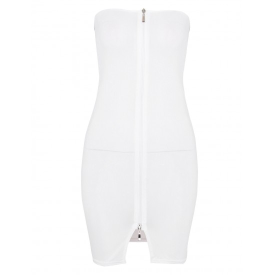 Women Sheer Mesh Mini Dress Bodycon Tube Dress See Through Nightwear Clubwear