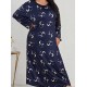 WOMENS plus size 30 X 32 Bust 68 X 50 Inch Long Slinky Day/lounge Night Dress