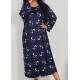 WOMENS plus size 30 X 32 Bust 68 X 50 Inch Long Slinky Day/lounge Night Dress