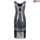 Ro Rox Dress Flapper 1920's Sequin Tassel Cocktail Party Great Gatsby Costume