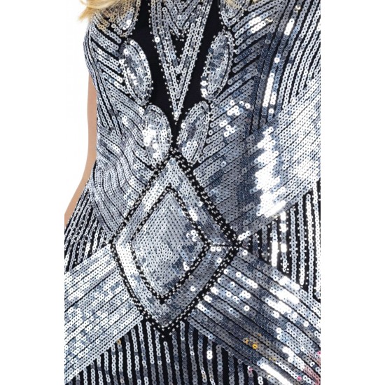 Ro Rox Dress Flapper 1920's Sequin Tassel Cocktail Party Great Gatsby Costume
