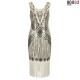 Ro Rox Dress Flapper 1920's Sequin Tassel Cocktail Party Great Gatsby Costume