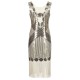 Ro Rox Dress Flapper 1920's Sequin Tassel Cocktail Party Great Gatsby Costume