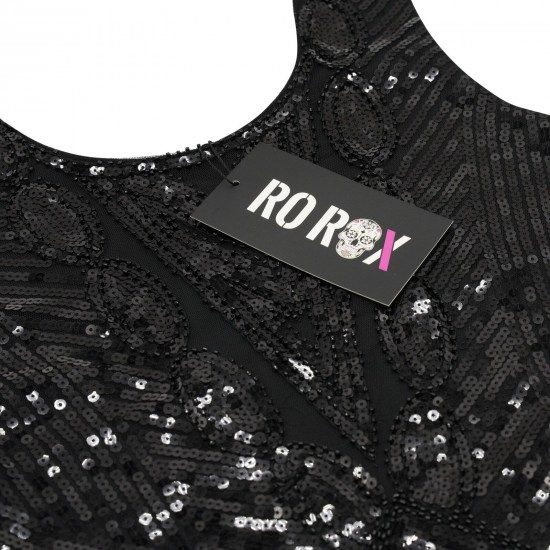 Ro Rox Dress Flapper 1920's Sequin Tassel Cocktail Party Great Gatsby Costume