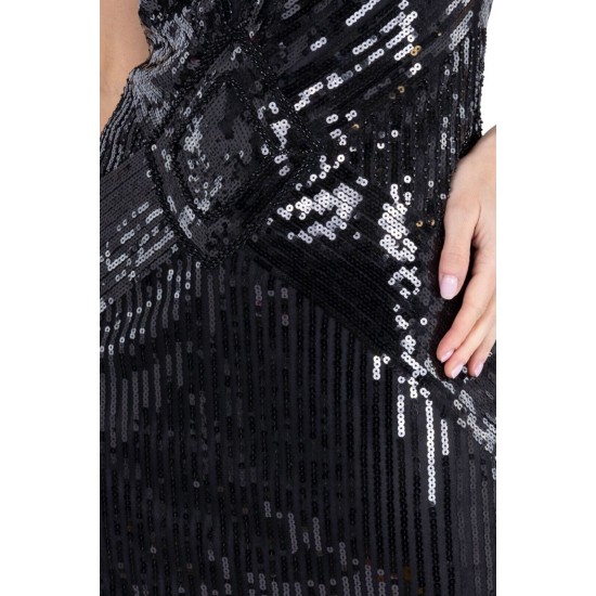 Ro Rox Dress Flapper 1920's Sequin Tassel Cocktail Party Great Gatsby Costume