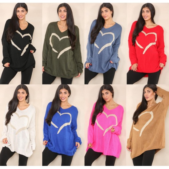 Ladies Knitted Slouch Oversized Baggy Jumper Dress Women Long Sleeve Sweater Top