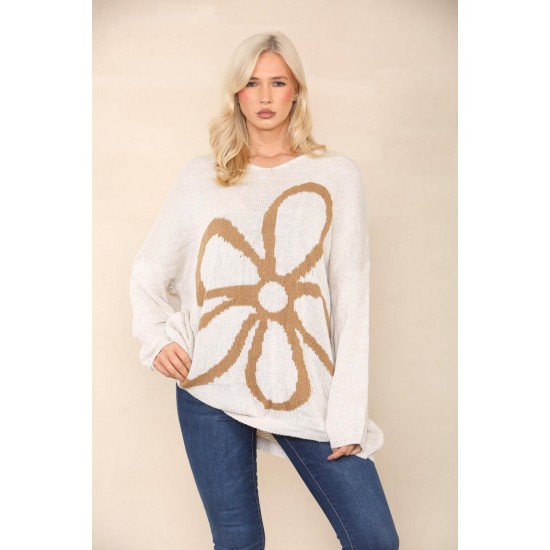 Ladies Knitted Slouch Oversized Baggy Jumper Dress Women Long Sleeve Sweater Top
