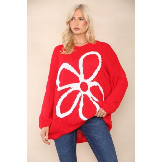Ladies Knitted Slouch Oversized Baggy Jumper Dress Women Long Sleeve Sweater Top