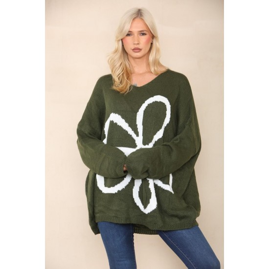 Ladies Knitted Slouch Oversized Baggy Jumper Dress Women Long Sleeve Sweater Top