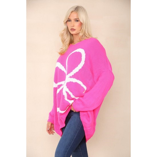 Ladies Knitted Slouch Oversized Baggy Jumper Dress Women Long Sleeve Sweater Top