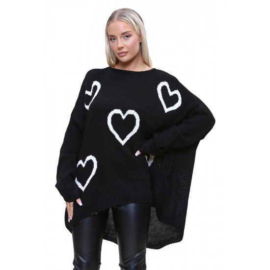 Ladies Knitted Slouch Oversized Baggy Jumper Dress Women Long Sleeve Sweater Top