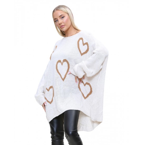 Ladies Knitted Slouch Oversized Baggy Jumper Dress Women Long Sleeve Sweater Top