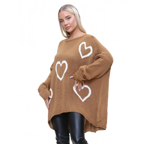 Ladies Knitted Slouch Oversized Baggy Jumper Dress Women Long Sleeve Sweater Top