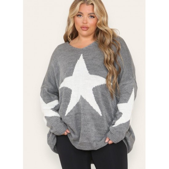 Ladies Knitted Slouch Oversized Baggy Jumper Dress Women Long Sleeve Sweater Top