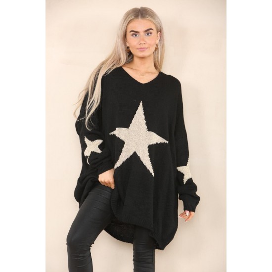 Ladies Knitted Slouch Oversized Baggy Jumper Dress Women Long Sleeve Sweater Top