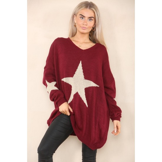 Ladies Knitted Slouch Oversized Baggy Jumper Dress Women Long Sleeve Sweater Top