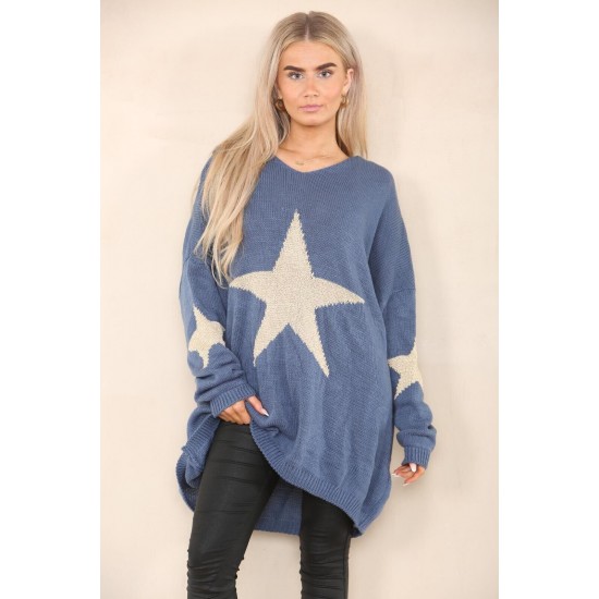 Ladies Knitted Slouch Oversized Baggy Jumper Dress Women Long Sleeve Sweater Top