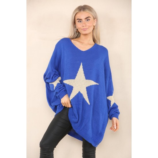 Ladies Knitted Slouch Oversized Baggy Jumper Dress Women Long Sleeve Sweater Top