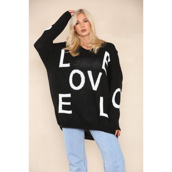 Ladies Knitted Slouch Oversized Baggy Jumper Dress Women Long Sleeve Sweater Top