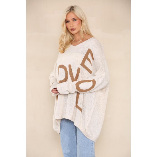 Ladies Knitted Slouch Oversized Baggy Jumper Dress Women Long Sleeve Sweater Top