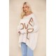 Ladies Knitted Slouch Oversized Baggy Jumper Dress Women Long Sleeve Sweater Top