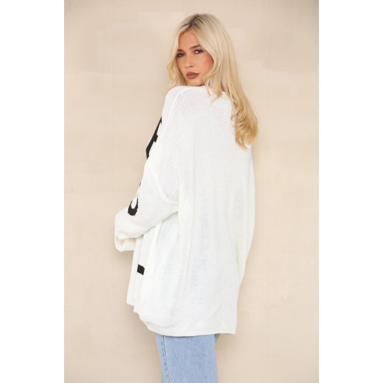 Ladies Knitted Slouch Oversized Baggy Jumper Dress Women Long Sleeve Sweater Top