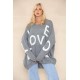Ladies Knitted Slouch Oversized Baggy Jumper Dress Women Long Sleeve Sweater Top