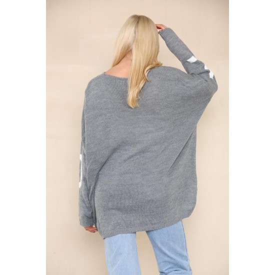 Ladies Knitted Slouch Oversized Baggy Jumper Dress Women Long Sleeve Sweater Top