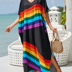 AU SELLER Women Soft Cotton Oversized Kaftan Kimono Beach Dress Cover UP dr208-2