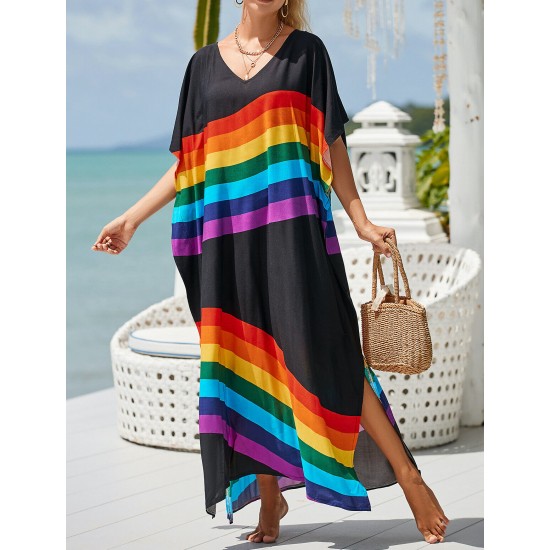 AU SELLER Women Soft Cotton Oversized Kaftan Kimono Beach Dress Cover UP dr208-2