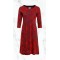 Ex Weird Fish Women's Starshine Organic Cotton Printed Jersey Dress in Rich Red