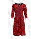 Ex Weird Fish Women's Starshine Organic Cotton Printed Jersey Dress in Rich Red